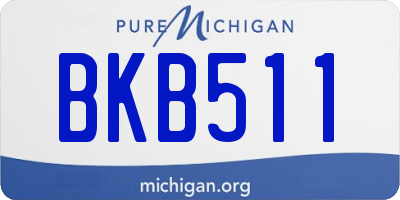 MI license plate BKB511