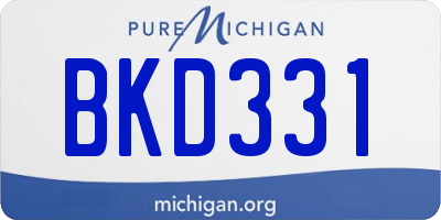 MI license plate BKD331