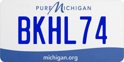 MI license plate BKHL74