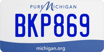 MI license plate BKP869