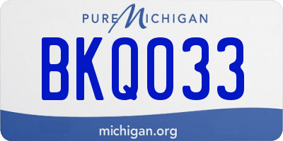 MI license plate BKQ033