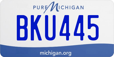 MI license plate BKU445