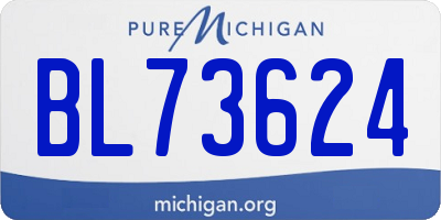 MI license plate BL73624