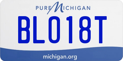 MI license plate BLO18T