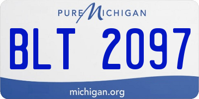 MI license plate BLT2097