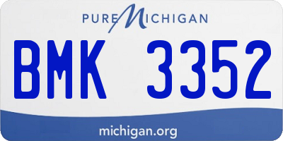 MI license plate BMK3352