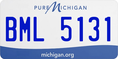 MI license plate BML5131