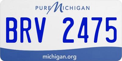 MI license plate BRV2475