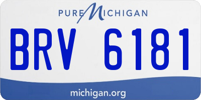 MI license plate BRV6181