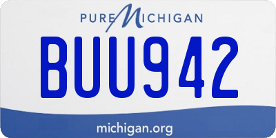 MI license plate BUU942