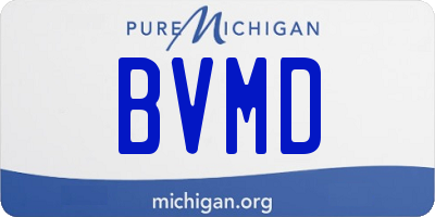 MI license plate BVMD