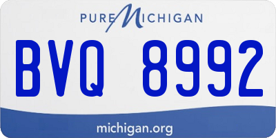 MI license plate BVQ8992