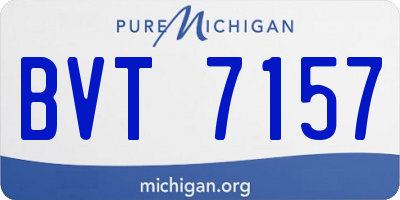 MI license plate BVT7157