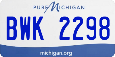 MI license plate BWK2298