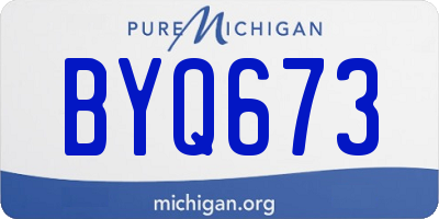 MI license plate BYQ673