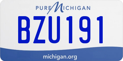 MI license plate BZU191