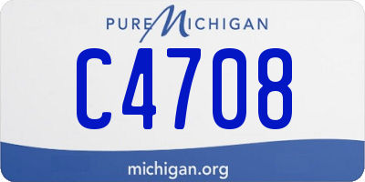 MI license plate C4708