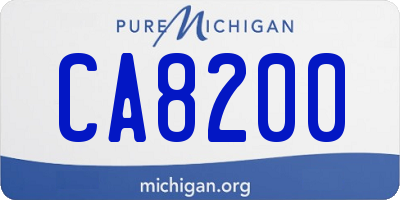 MI license plate CA8200