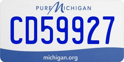 MI license plate CD59927