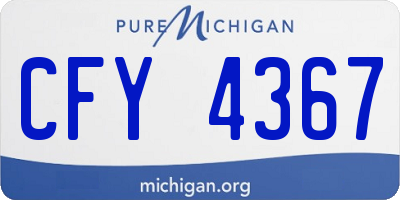 MI license plate CFY4367