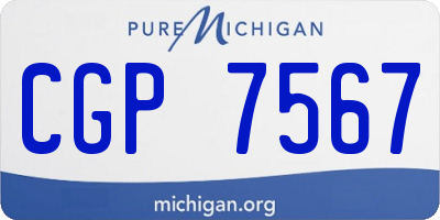 MI license plate CGP7567