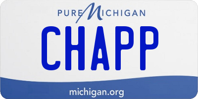 MI license plate CHAPP