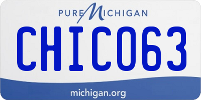 MI license plate CHICO63