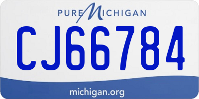 MI license plate CJ66784