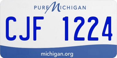 MI license plate CJF1224