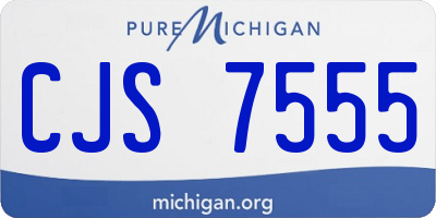 MI license plate CJS7555