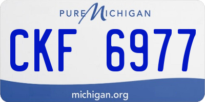 MI license plate CKF6977