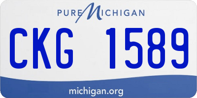 MI license plate CKG1589