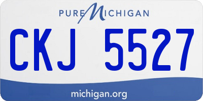 MI license plate CKJ5527