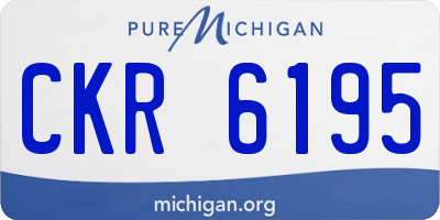 MI license plate CKR6195