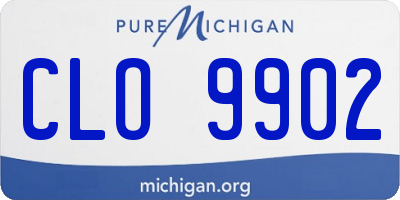 MI license plate CLO9902