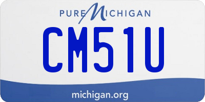 MI license plate CM51U