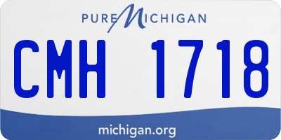 MI license plate CMH1718