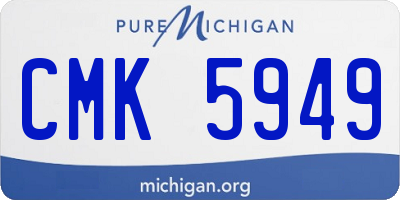 MI license plate CMK5949