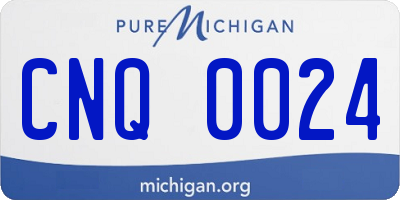 MI license plate CNQ0024