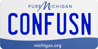 MI license plate CONFUSN