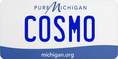 MI license plate COSMO