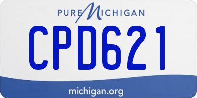 MI license plate CPD621