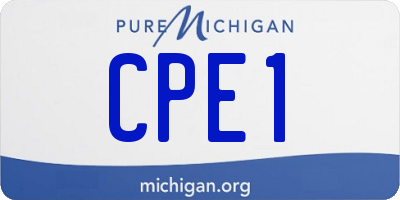 MI license plate CPE1