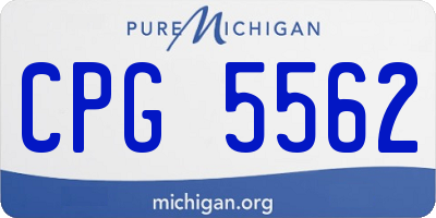 MI license plate CPG5562