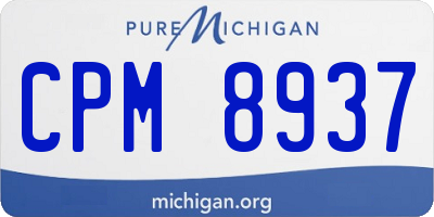 MI license plate CPM8937