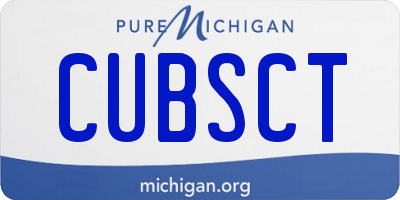 MI license plate CUBSCT