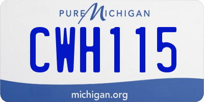MI license plate CWH115
