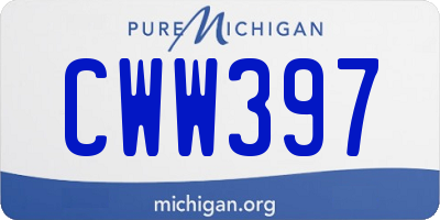 MI license plate CWW397