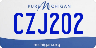MI license plate CZJ202