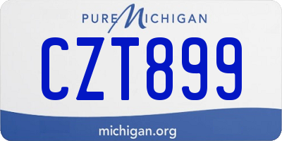 MI license plate CZT899